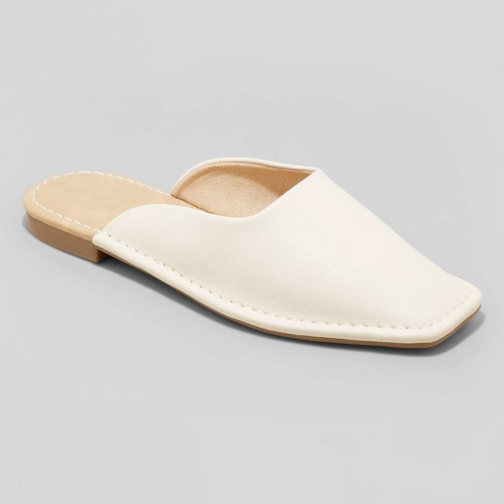 NEW! Women's Cream Slip-On Mules - Universal Thread Brandy
